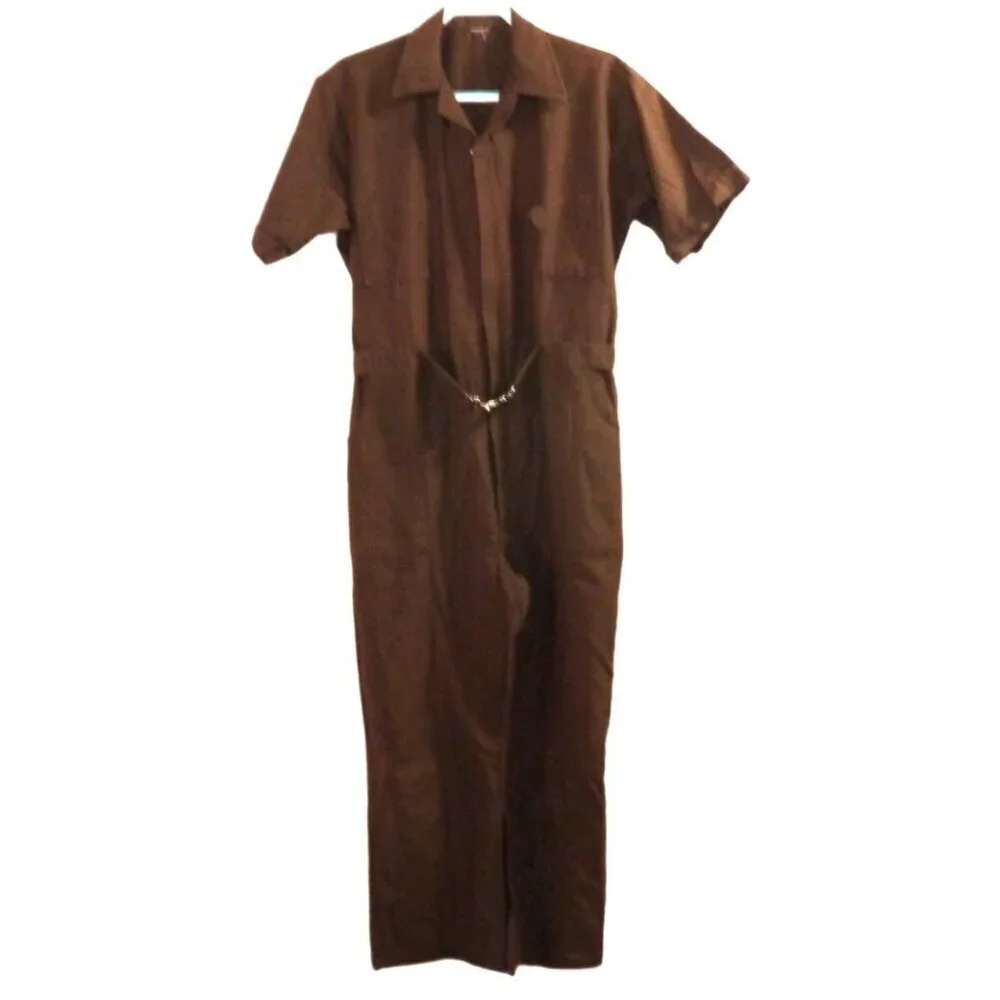 Vintage brown lightweight zip up coveralls Men's 42 Large 29